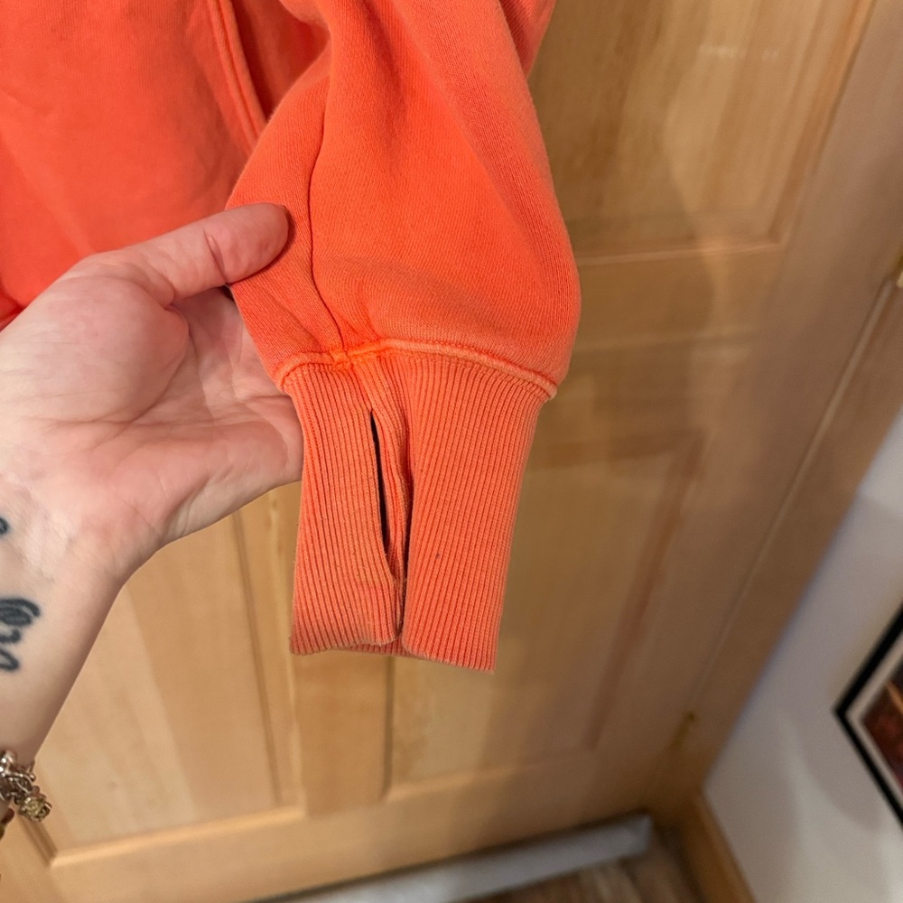 Aerie | OFFLINE Cloud Fleece Hoodie Starburst Orange Small - Picture 8 of 12